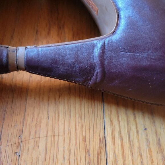 Naked Feet Handmade Brown Leather Pumps Heels 10M CONTEMPORARY Comfort‎ - Picture 6 of 11